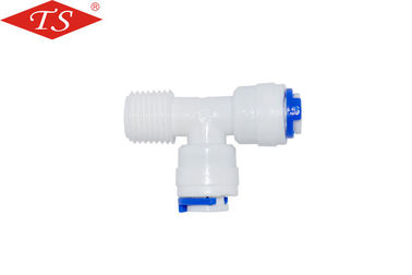 China Blaue Verschluss-Wasser-Reinigungsapparat-Zusatz-Plastik-T-Stück K7566 Gelenk ohne Nuss fournisseur