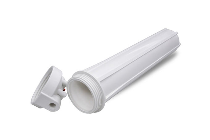 Weiße Farbe 20 Zoll-Filtergehäuse, RO-Wasser-System-Teile in hohem Grade dauerhaft